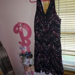 Floral Navy Blue Dress